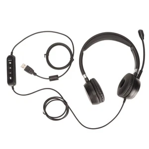 Telephone Headset Volume Adjustment Mic Mute USB PC Headset For Call Center Hot - Zdjęcie 1 z 22