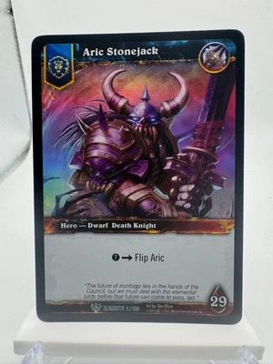 World of Warcraft TCG Elements Foil Hero Aric Stonejack - Image 1 of 2
