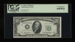 DBR 1950-B $10 Philadelphia Fr. 2012-C PCGS 64 PPQ Serial C55911705B - Picture 1 of 2