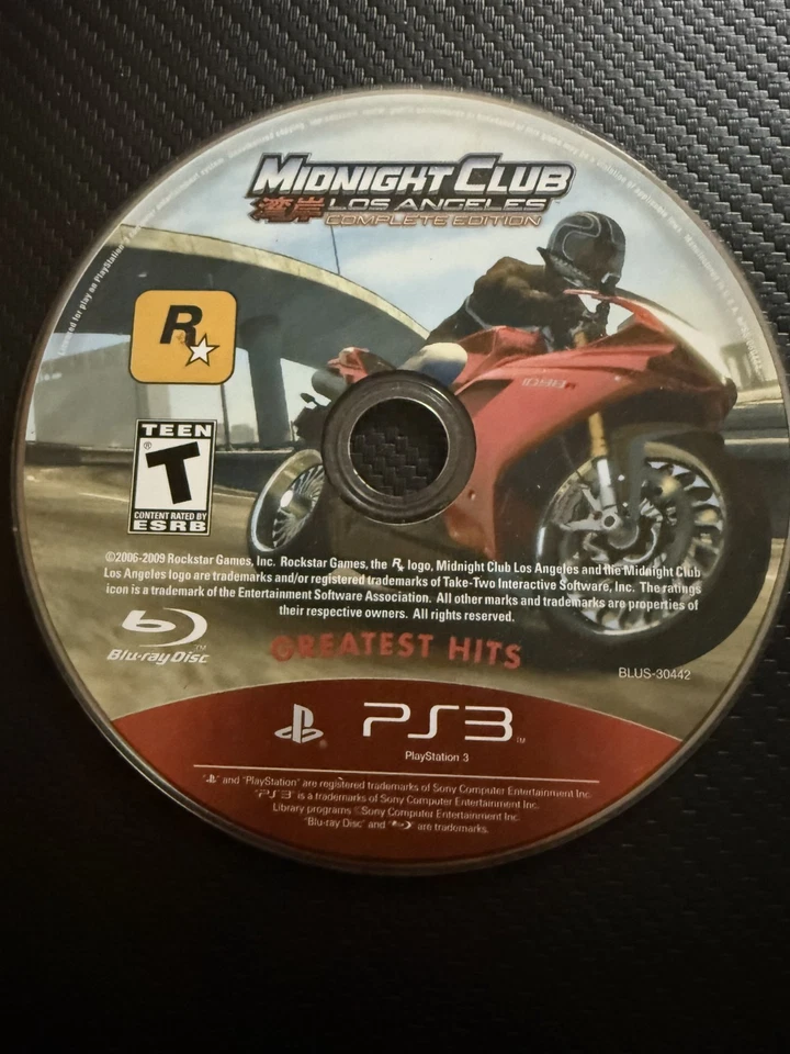 Midnight Club: Los Angeles Complete Edition (PS3) DISC ONLY NO TRACKING (#1322) - Image 1 of 1