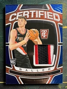 Parche de bailarina Donovan Clingan RC 2024-25 Panini totalmente certificado/49 SP ROOKIE - Imagen 1 de 2