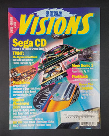 SEGA VISIONS FEBRUARY/MARCH 1992 ISSUE Sega CD, TMNT, Sonic 2