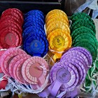 Yorkshire Agricultural Society Rosettes, tie backs. Places 1st to 6th x6 of each