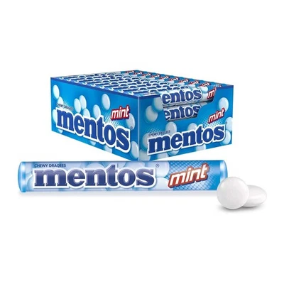 Mentos Mint Roll 40 x 37.5g Chewy Candy Sweets Dragees Assorted Minty Flavour - image 1 of 4