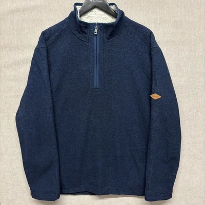 Orvis Sherpa gefüttert 1/4 Zip Fleece Herren Gr. XL Navy Pullover Jacke Pulli - Bild 1 von 4