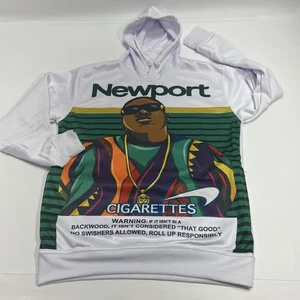 Newport Cigarette Hoodie Mens Large Hooded Sweatshirt Great Graphics. - Picture 1 of 7
