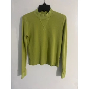 S’edge Anthropologie thermal top women’s XS lime green bamboo cotton basic comfy - Picture 1 of 4