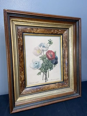 Marco Art Deco de Colección Impresión Anémona Simplex Botánica por Pierre-Joseph Redouté Foto 1 de 4