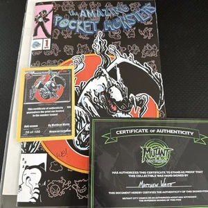 THE AMAZING POCKET MONSTERS Venomized Embossed Charizard Megacon /100 * Signed * - Picture 1 of 5