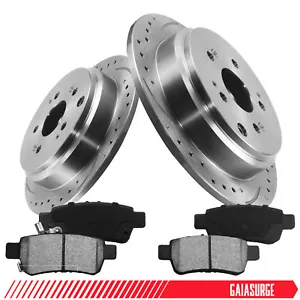 13.1in Rear Drilled Brake Rotors Ceramic Brake Pads for Ford F-250 1998-1999 - Picture 1 of 10
