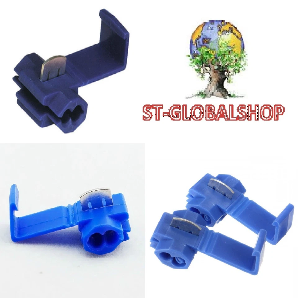STG-TOP 15 Pz. CONNETTORE RAPIDO RUBACORRENTE BLU morsetto serracavo 1,5-2,5 mm max
