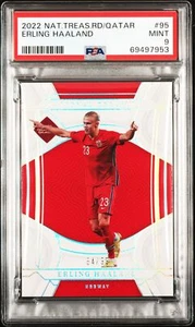 Panini National Treasures 2022 Copa Mundial de la FIFA Qatar #95 Erling Haaland PSA 9 - Imagen 1 de 2