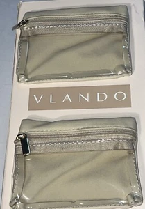 Vlando Reise Schmuckbeutel Beutel Tasche, Samt Reißverschluss Klarsichtbeutel 2er Set - Bild 1 von 2