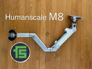 Humanscale M8 - Support de table pour moniteur - Vissé - 18 kg - Vesa - Blanc - Photo 1/12
