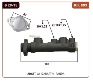 POMPA FRENI AUTOBIANCHI A112 ABARTH FIAT PANDA 4X4 - 803 - Imagen 1 de 1