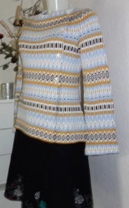 Jumperfabriken Chaqueta De Punto De Alta Calidad Amarillo Azul Cardigan - Picture 1 of 5