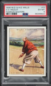 1930 W.D. & H.O. Wills Famous Golfers C.O. Hezlet #11 PSA 6 - Bild 1 von 2