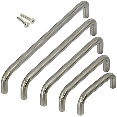 Bügelgriff ECHT EDELSTAHL Möbelgriffe massiv Schubladengriff Küche Schrankgriffe - Bild 1 von 4