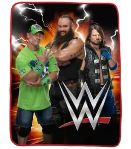 New Wrestling WWE Plush Fleece Throw Gift Blanket John Cena Styles Strowman SOFT - Picture 1 of 3