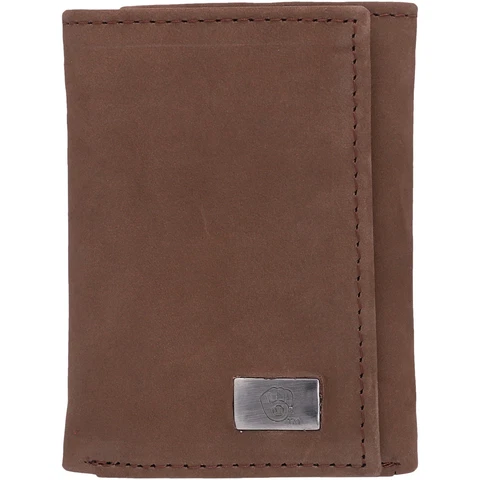Milwaukee Brewers Leather Trifold Wallet with Concho Cover