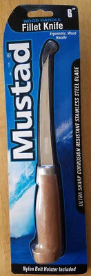CUCHILLO FILETE MUSTAD MT-6WDK 6" MANGO MADERA ACERO INOXIDABLE Foto 1 de 3