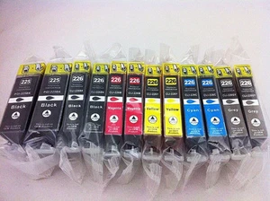 PGI225 BK CLI226 Ink Cartridge for Canon Pixma MG8220 MG6220 MG5220 iP4920 12pK - Picture 1 of 2