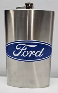ENORME GIGANTE 64 oz fiaschetta acciaio inox adesivo FORD grande fiaschetta festa XL - Foto 1 di 8
