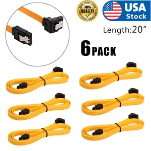 PACK de 6 cables serie SATA ATA RAID DATA HDD unidad de señal dura ángulo recto - Imagen 1 de 8