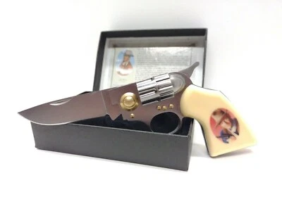 John Wayne THE DUKE Western Revólver Pistola Navaja de Bolsillo Coleccionable Regalo Foto 1 de 4