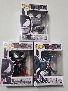Pop Funko Venomized Lot Thanos, Groot & Iron Man 510, 511 & 365 - Picture 1 of 7