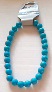 Halskette hellblau, 28 Perlen, Kunststoff, mit Gummizug - Bild 1 von 1