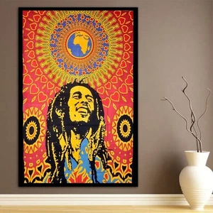 Bob Marley Mandala Decor Bedding Indian Cotton Tapestry Handmade Wall Hangings - Picture 1 of 4