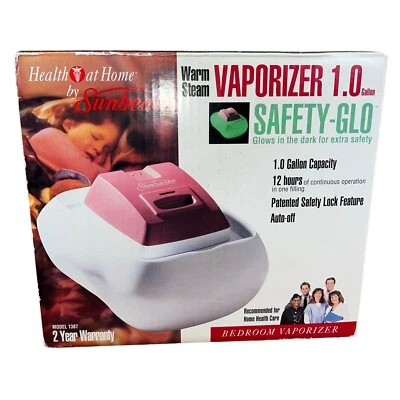 Vtg Sunbeam Warm  Spray Humidifier  1.0 Gallon 24 hr  Safety-Glow Instructions - Image 1 of 4