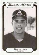 1989 Modesto A's Chong #30 Darren Lewis