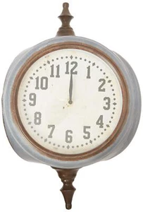 Creative Co-Op Metal Double Sided Wall Clock - Picture 1 of 1