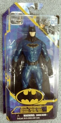 DC Comics Metal Tech Batman  Action Figure 6" New Spin Master 2021 Bat Rare   - Image 1 of 3