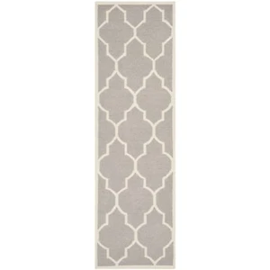 Safavieh Flat weave Wool Dark Grey/ Ivory 2' 6 x 6' Runner - Picture 1 of 1