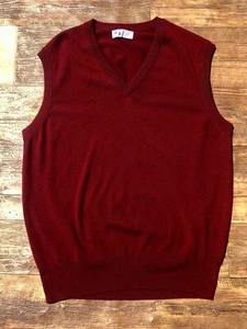 Mens Turnbull Asser Cashmere Slipover Sweater V Neck Vest Small Scotland - Picture 1 of 12
