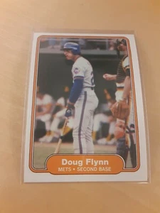 1982 Fleer #525 DOUG FLYNN New York Mets Baseball Card, 2nd Baseman, Star. (NM) - Picture 1 of 2