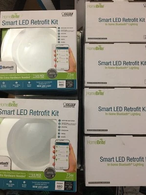 8X Feit Electric LEDR56/830/HBR Equivalent Smart LED Retrofit Trim Dimmable Blth - Image 1 of 4