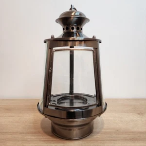 Brushed Silver Hanging Lantern Indoor Outdoor New - Picture 1 of 8