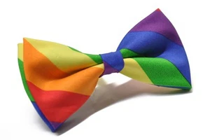 Hombres Mujeres Adultos Arco Iris Hecho a Mano Pajarita para Boda Fiesta Baile de graduación - Imagen 1 de 4