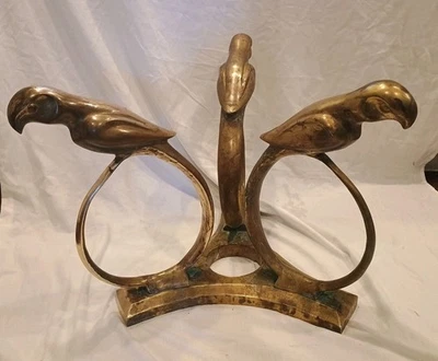 Alain Chervet (?) DECO HOLLYWOOD REGENCIA LATÓN LORO BASE NECESITA PULIDO  Foto 1 de 4