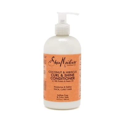 NEW - Shea Moisture - Coconut & Hibiscus Curl & Shine Conditioner - Image 1 of 4