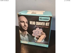 GISAAE HEAD SHAVER KIT 7 HEAD QUICK ELECTRIC SHAVER LH-8330 CORDLESS PORTABLE - Picture 1 of 3