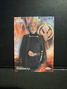 2025 Topps Chrome Star Wars COUNT DOOKU RAYWAVE Refractor #27 - Bild 1 von 2