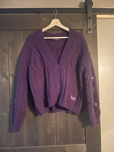 Taylor Swift Speak Now Taylors Version Medium Large Cardigan - Purple - Picture 1 of 4