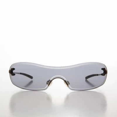 Óculos de sol vintage perfeito cinza envoltório sem aro - Soto - Imagem 1 de 3