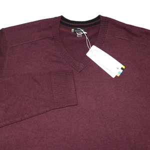Smartwool Men's Sweater Sparwood V-Neck Merino Wool Eggplant Heather Sz XL NWT - Picture 1 of 9