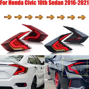 Pair Left & Right LED Tail Lights Assembly for Honda Civic Sedan 2016-2021 - Picture 1 of 37